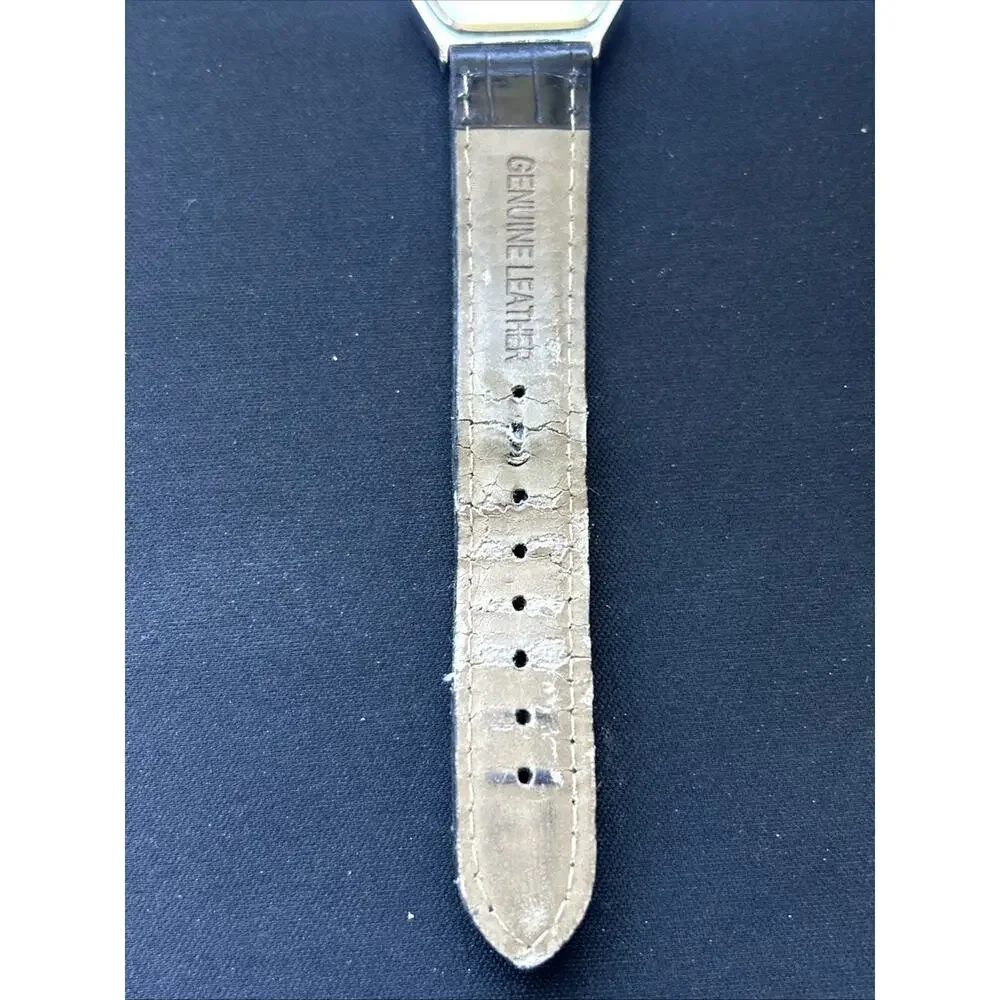 Silver Tone Black Band Women’s Quartz Watch